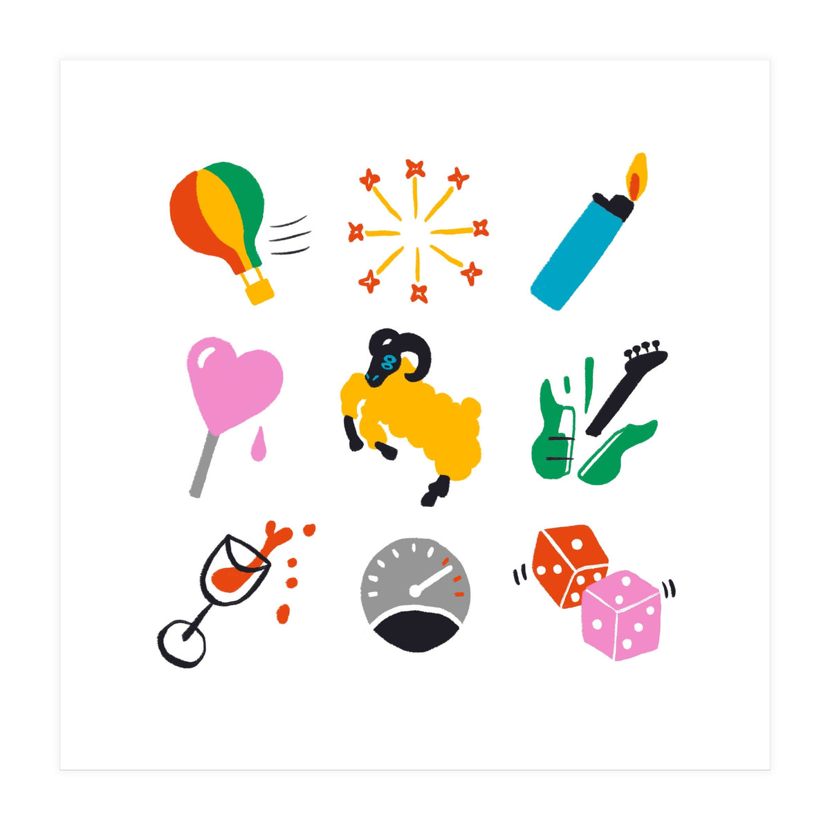 Aries Emoji (Print Only)