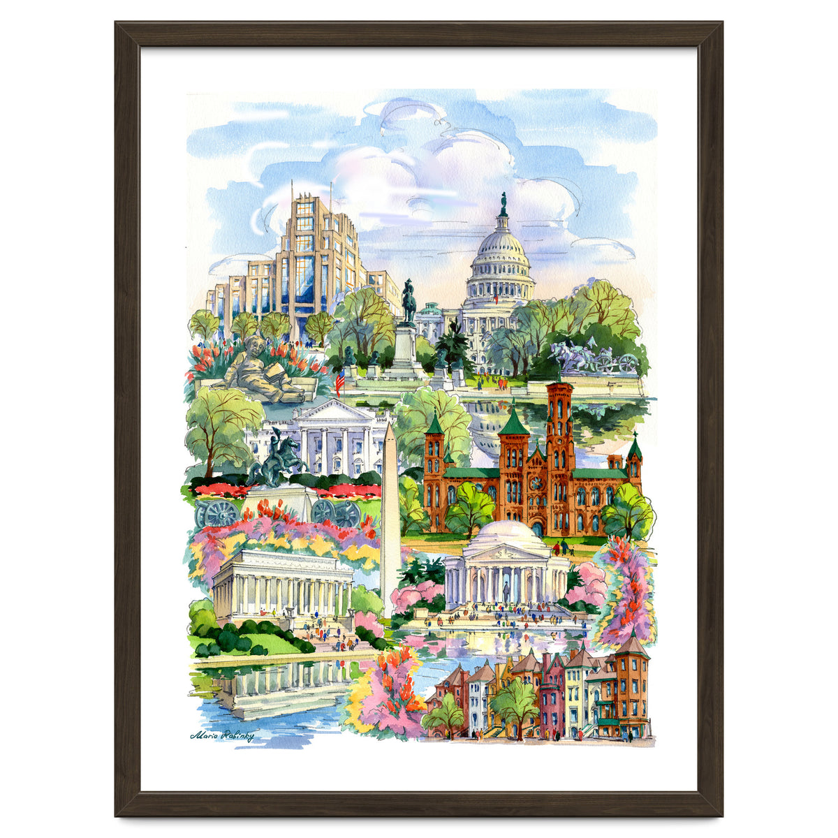 Washington District of Columbia Illustration