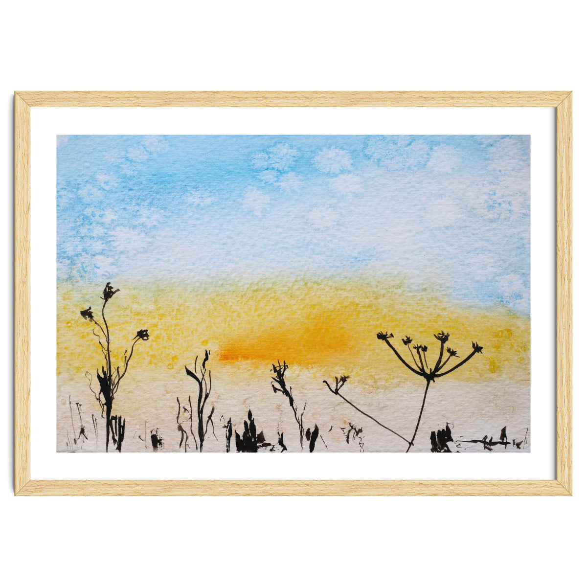 Winter sunrise || watercolor