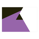 Geometric Shapes No. 80 - purple, black & white (Print Only) thumbnail
