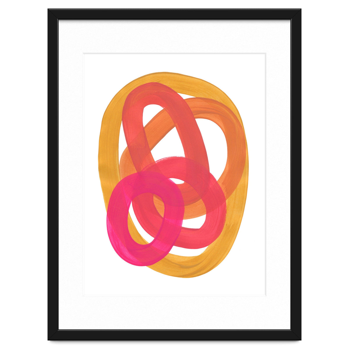 Warm Candy Colors Magenta Yellow Nesting Circles Ombre