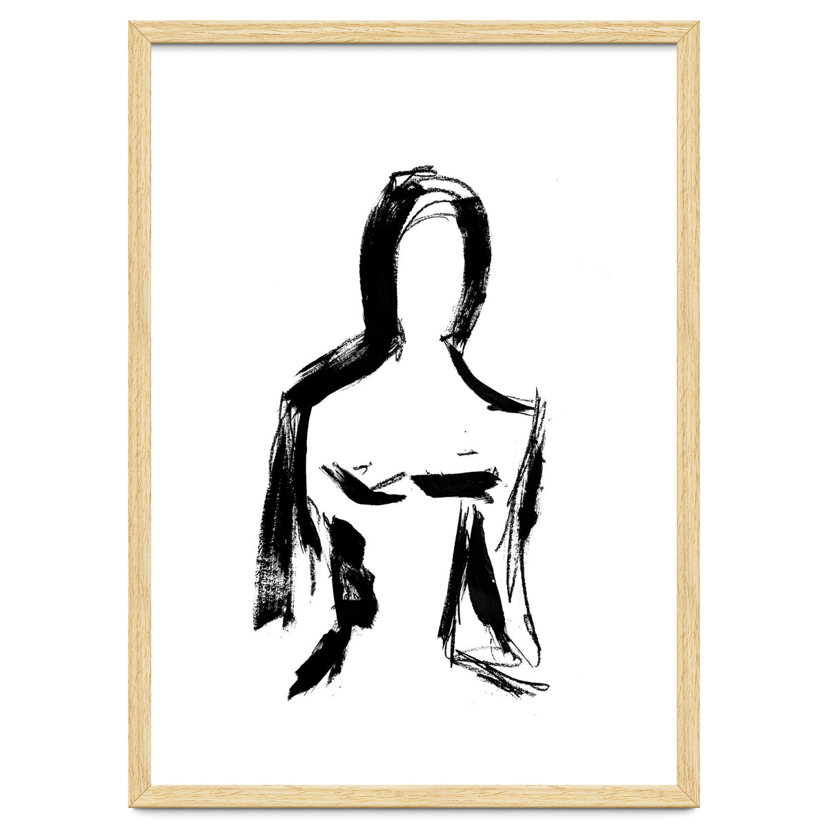 Abstract Monochrome Female Figure