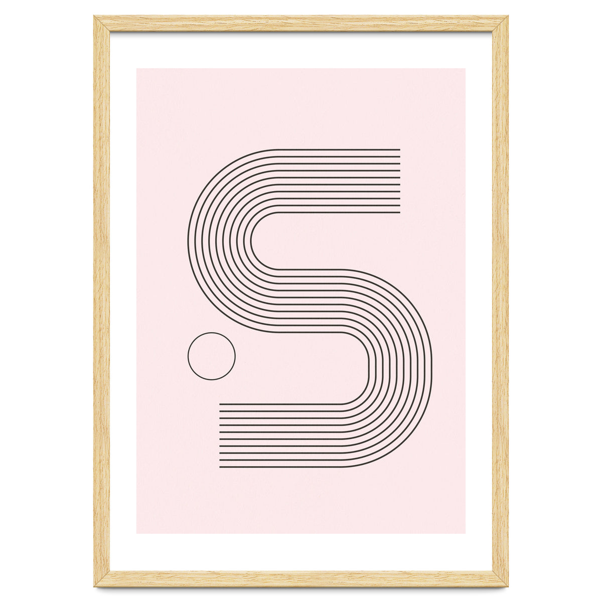 Rainbow Line Art Mid Century Modern