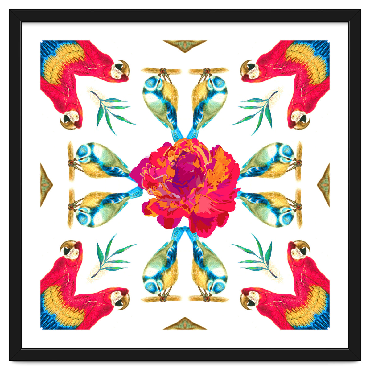 Tropical Scarlet Macaw Mandala
