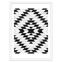 Urban Tribal Pattern No.15 - Aztec - White Concrete