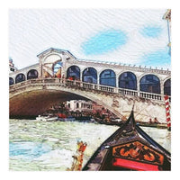 Lovely Gondola Ride Venetian Bridge (Print Only)