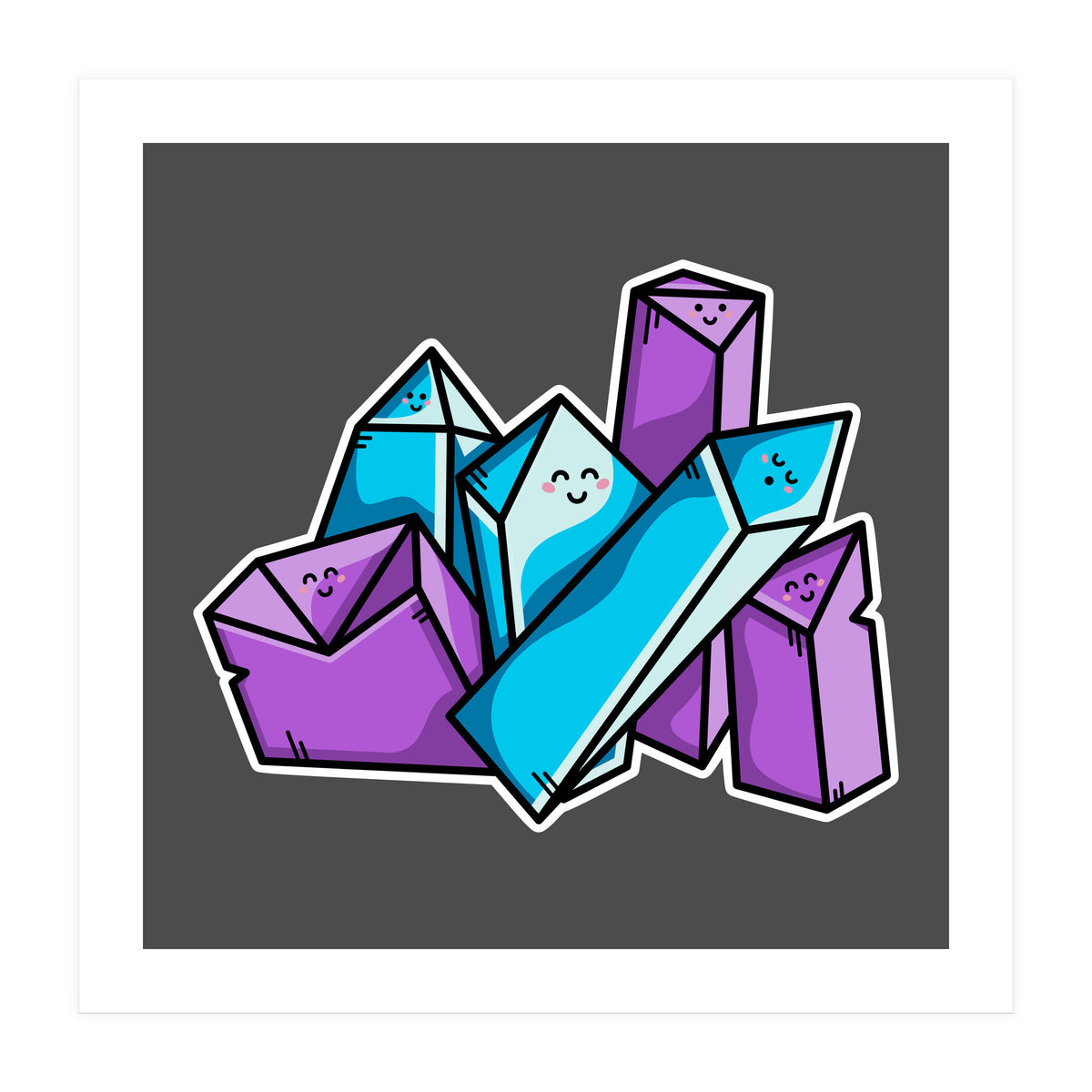 Kawaii Cute Crystals (Print Only)