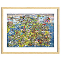 Illustrated Map Of The United Kingdom