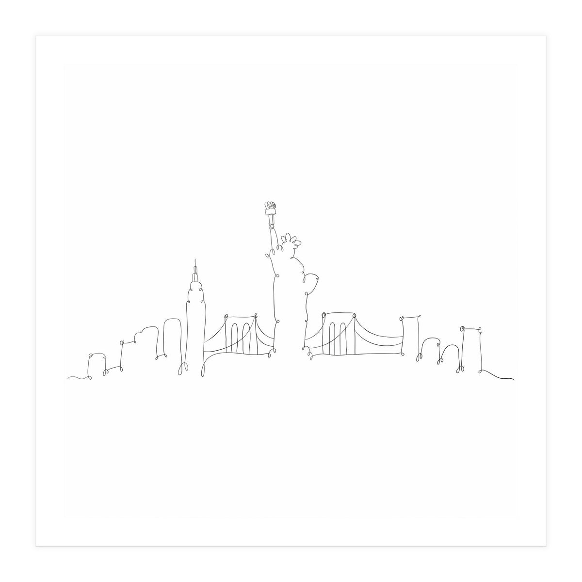 One Line Art New York (Print Only)