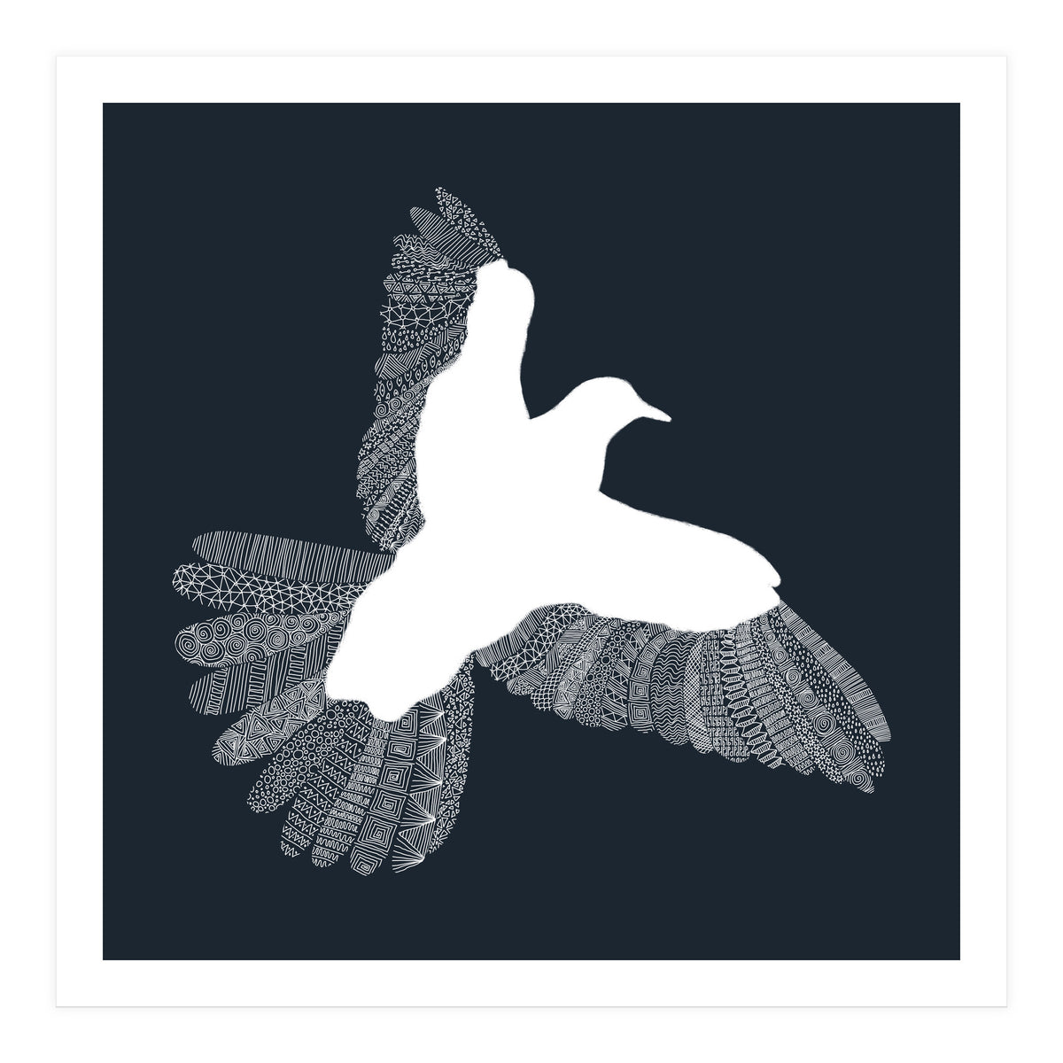 Bird Blue Poster (Print Only)