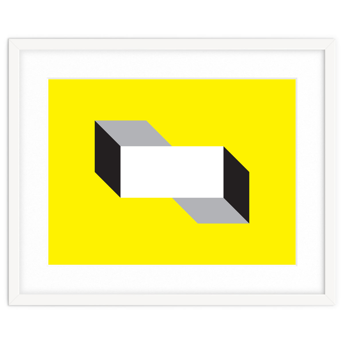 Geometric Shapes No. 50 - yellow, black & grey