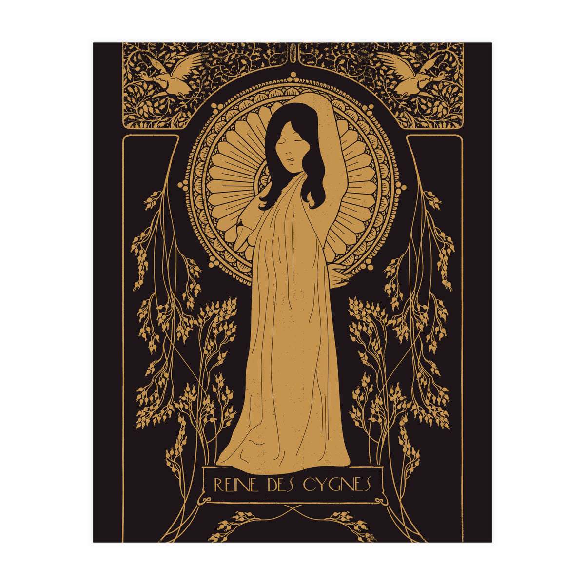 Reine Des Cygnes Golden (Print Only)