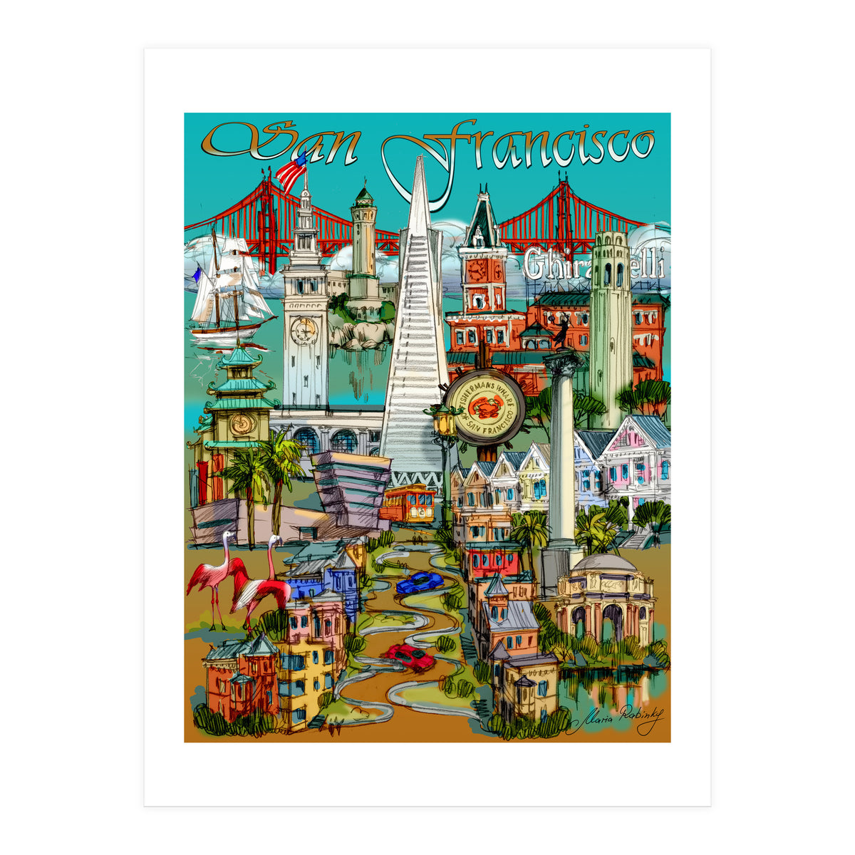 San Francisco Illustration (Print Only)