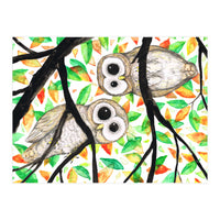 Two curious owls (Print Only)