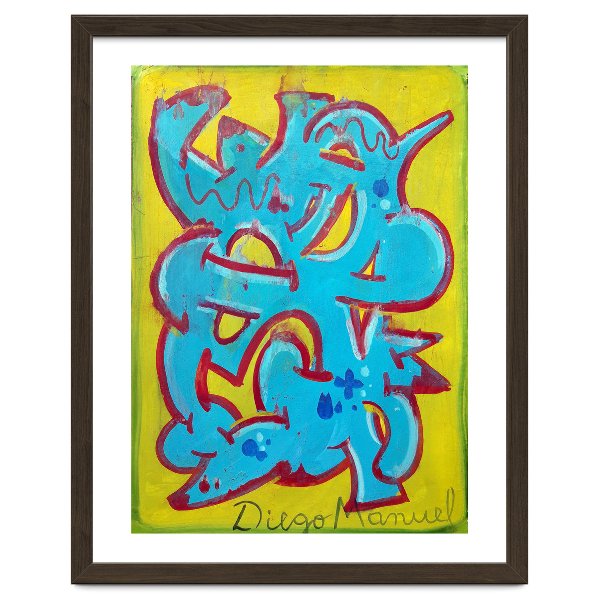 Forma Celeste Sobre Amarillo 3