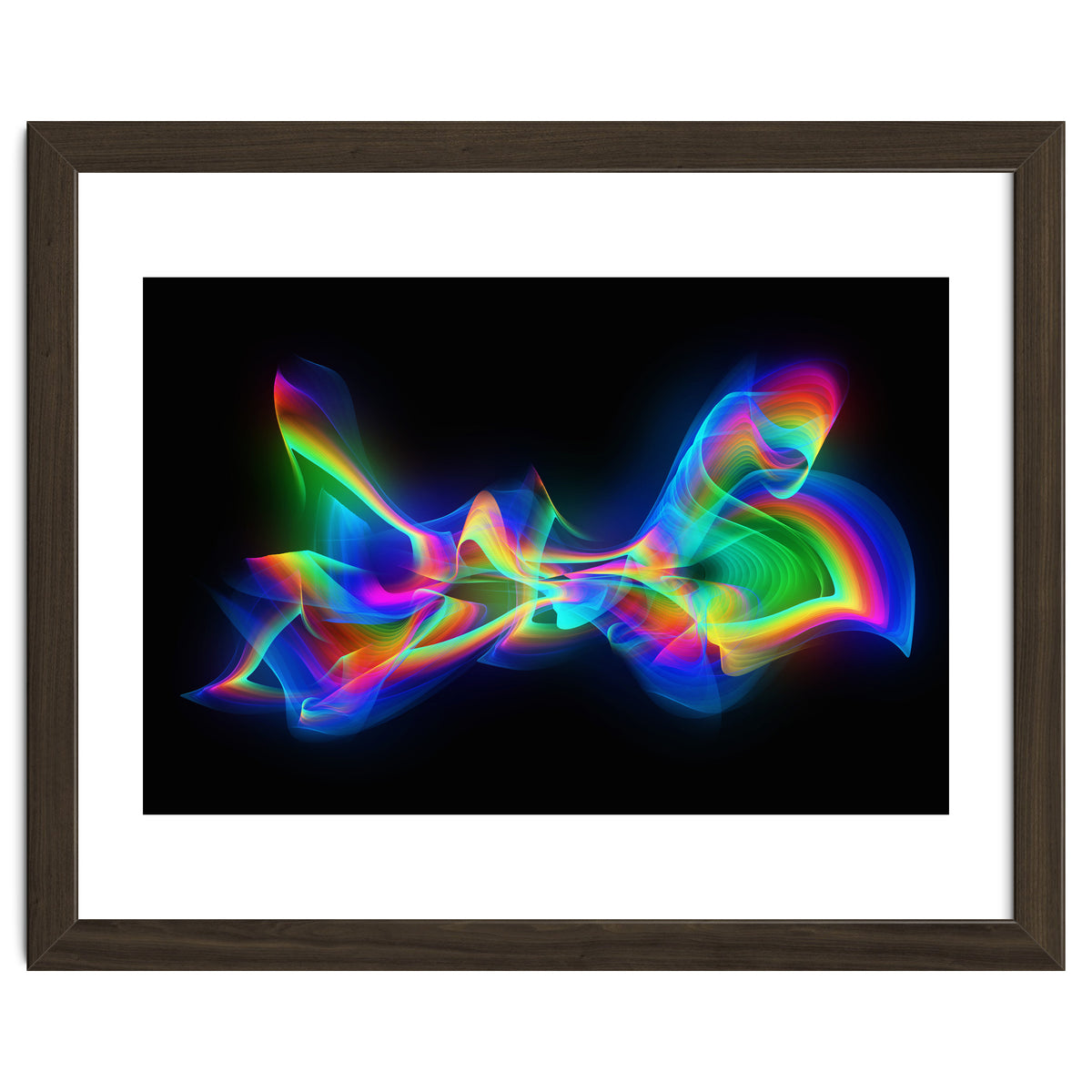 Abstract Colorful Flame Waves