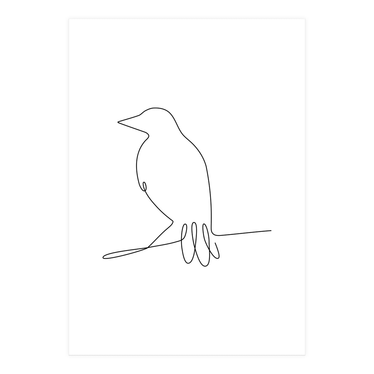 One Line Art Bird II (Print Only)