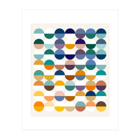 Modern Retro Geometric Half Empty, Half Full (Print Only)