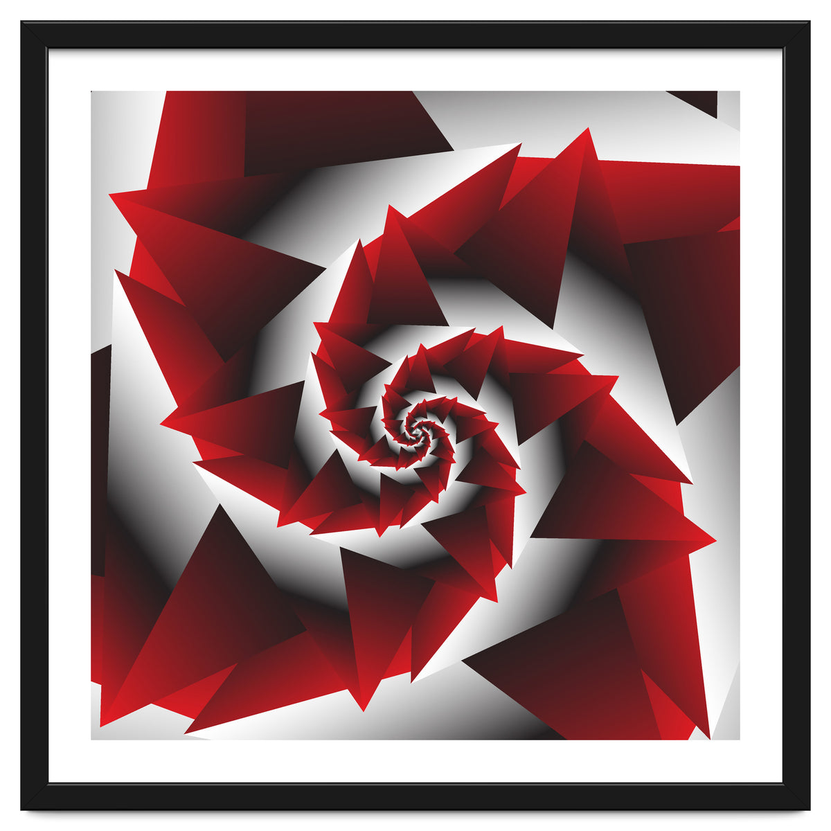 Abstract Geometric Red Graphics