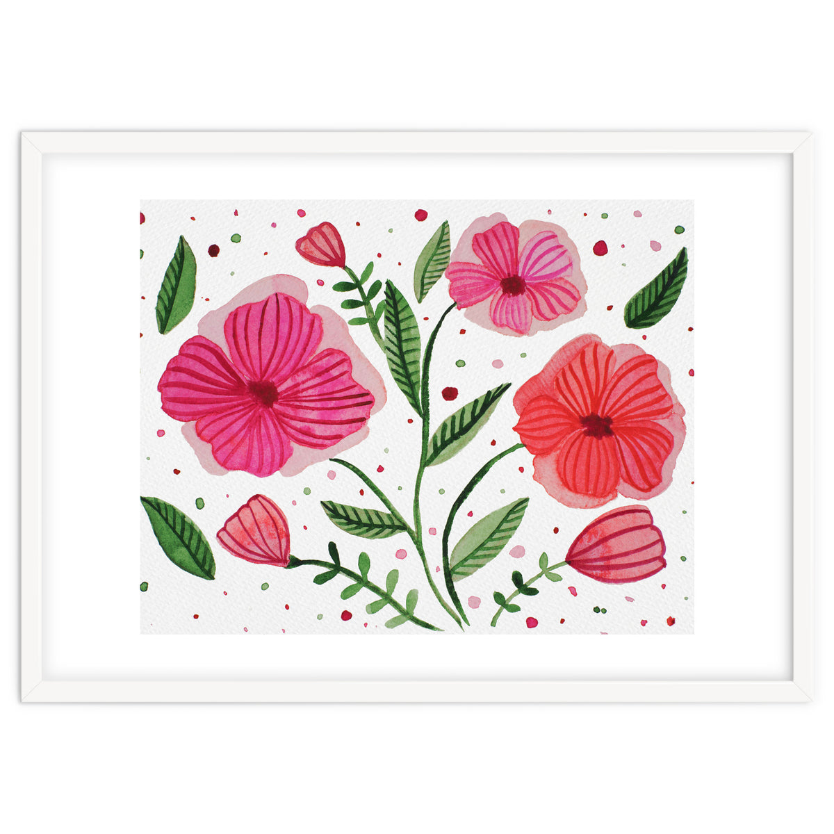 Cute whimsical floral illustration
