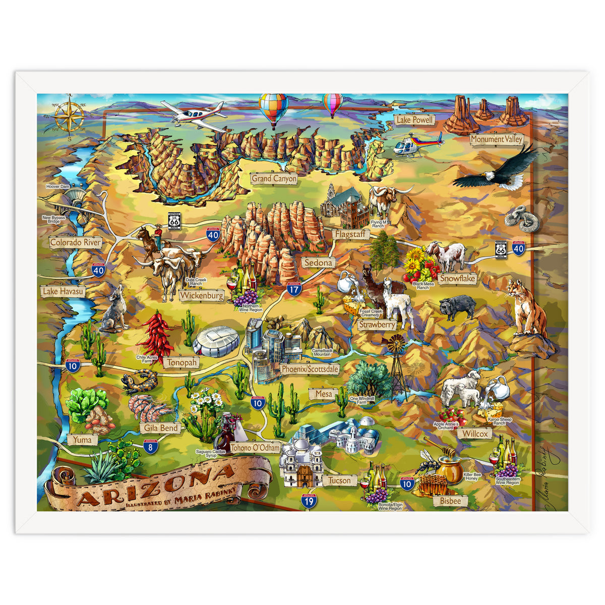 Arizona Illustrated Map