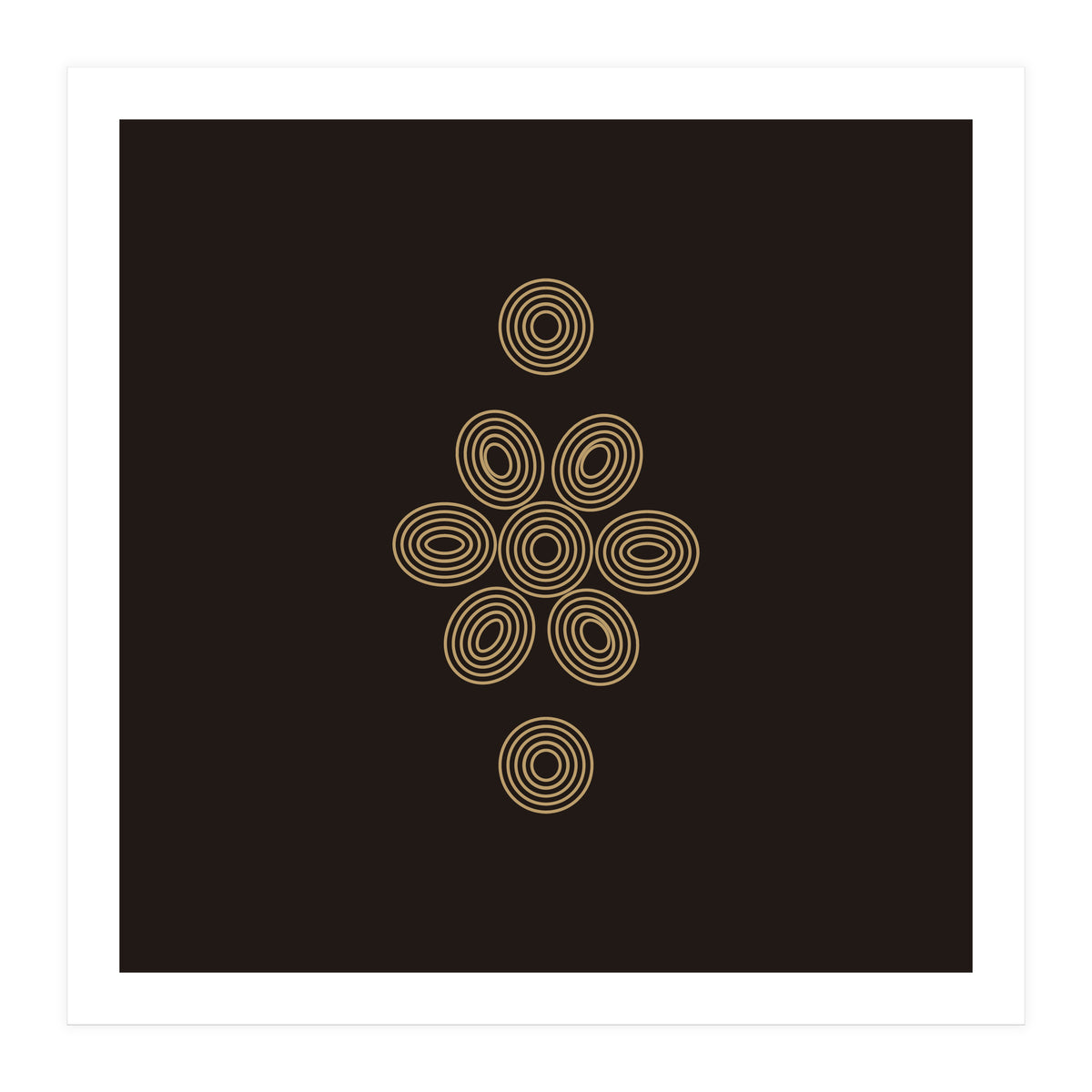 Geometric flower | minimal lines (Print Only)