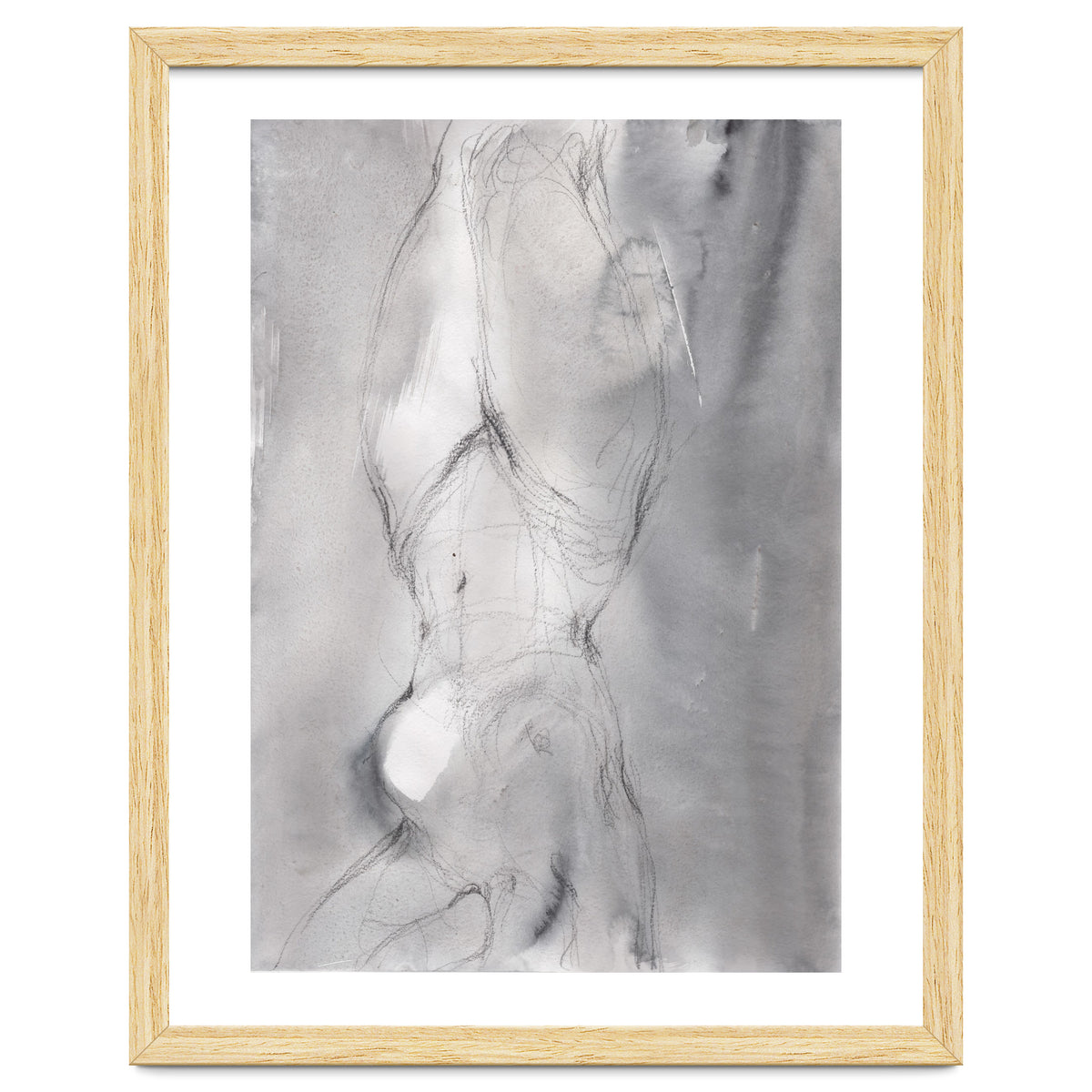 Beautiful erotic drawing of woman.