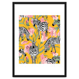 Striped For Life | Zebra Mango Forest | Modern Bohemian Wildlife Jungle | Botanical Nature thumbnail