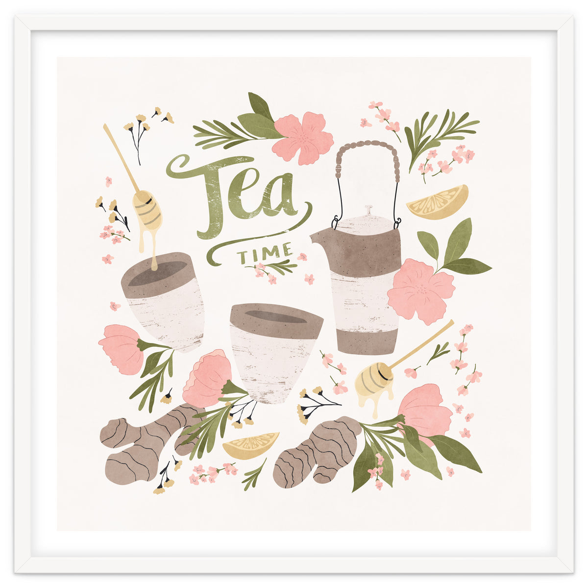 Ginger Lavender Tea Art