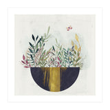 Flowers and leaves in a simple basket (Print Only) thumbnail