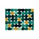 Dots pattern - emerald green and gold (Print Only) thumbnail