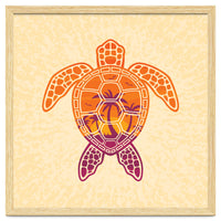 Tropical Sunset Sea Turtle Design