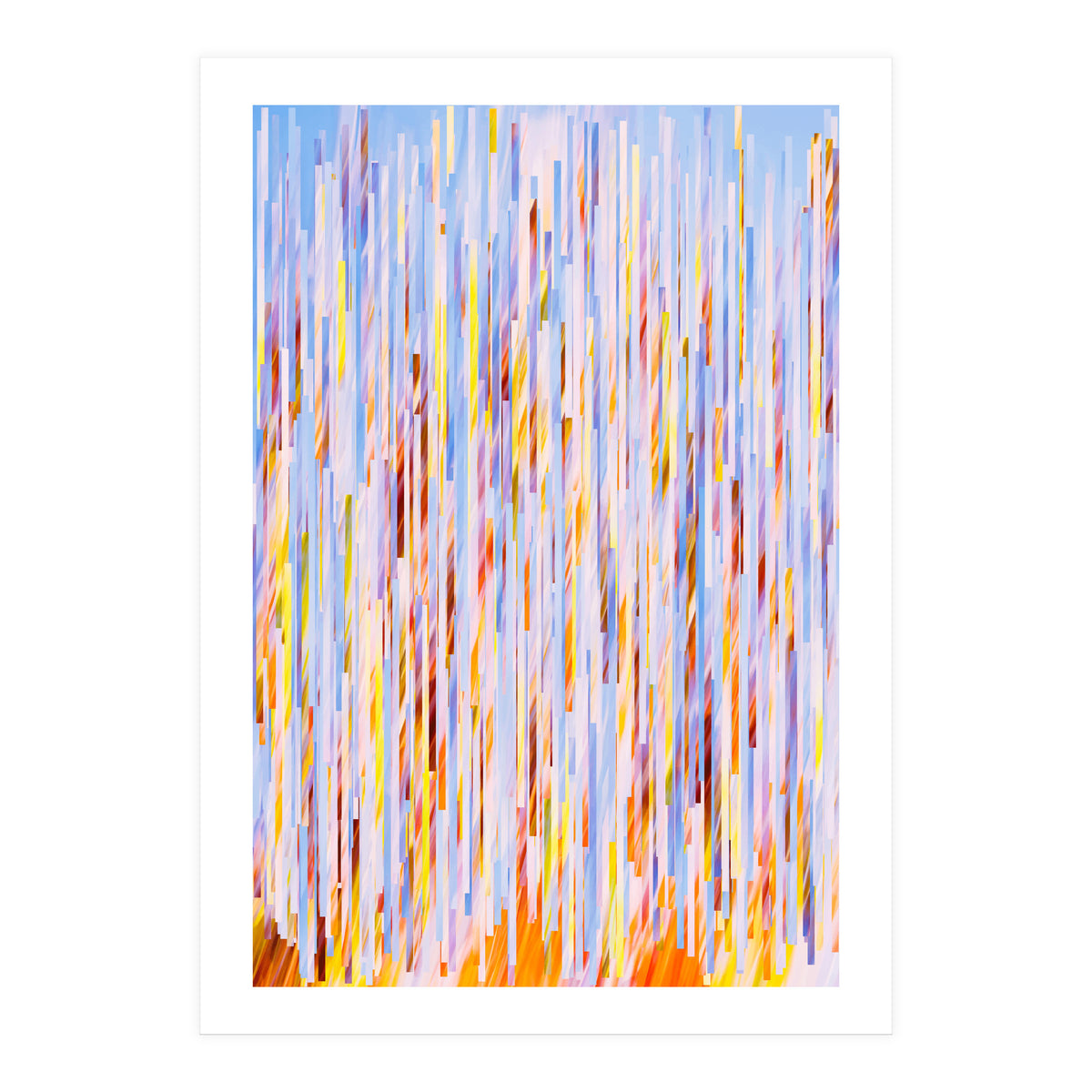 Urban Living | Abstract Geometric Shapes Digital Painting | eclectic Modern Contemporary Boho Chic (Print Only)