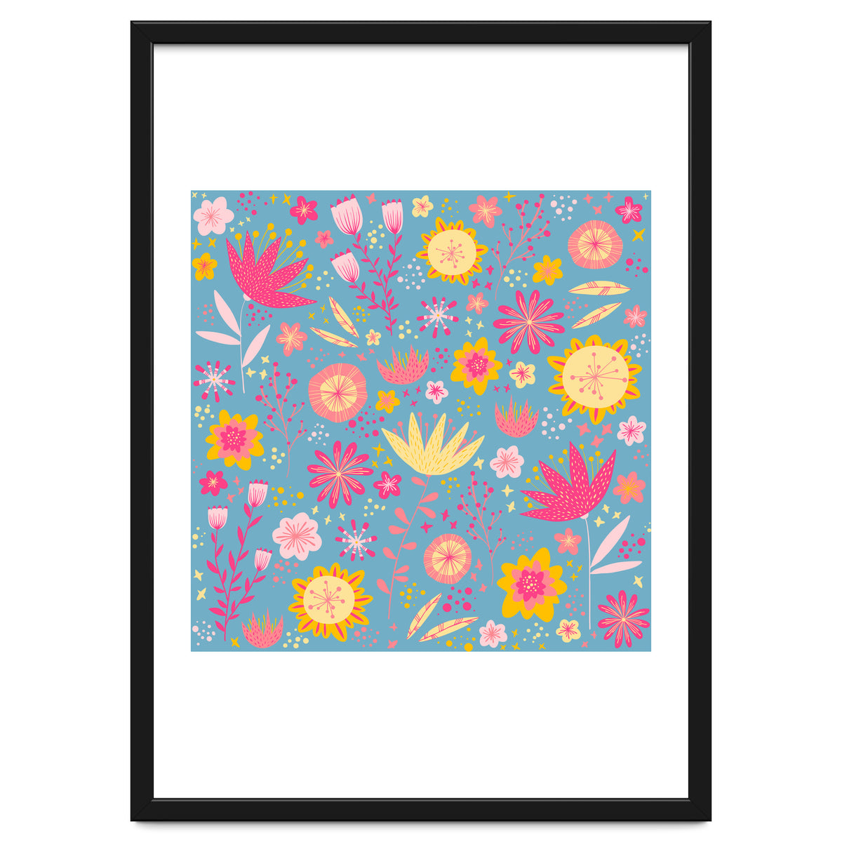 High Summer Flowers Teal