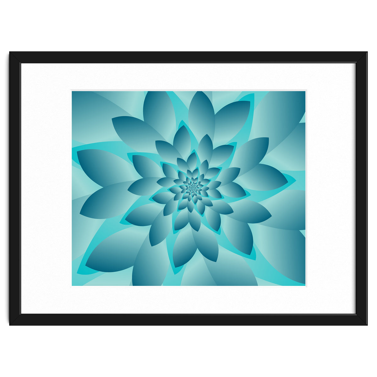 Abstract Modern Optical Illusion Floral Design Art