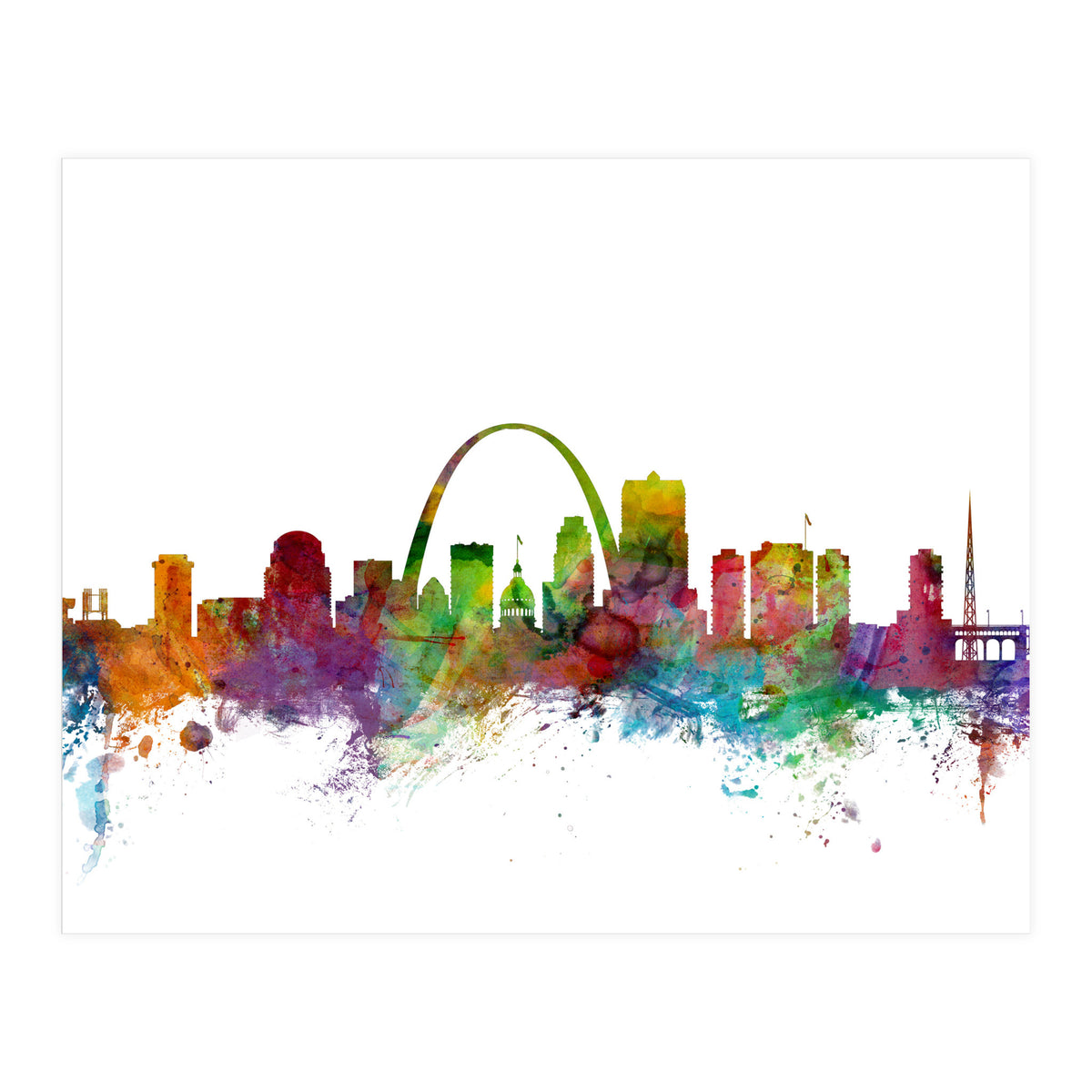 St Louis Missouri Skyline (Print Only)