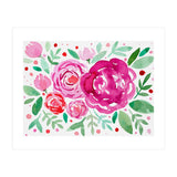 Watercolor roses in pink (Print Only) thumbnail
