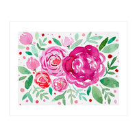 Watercolor roses in pink (Print Only)