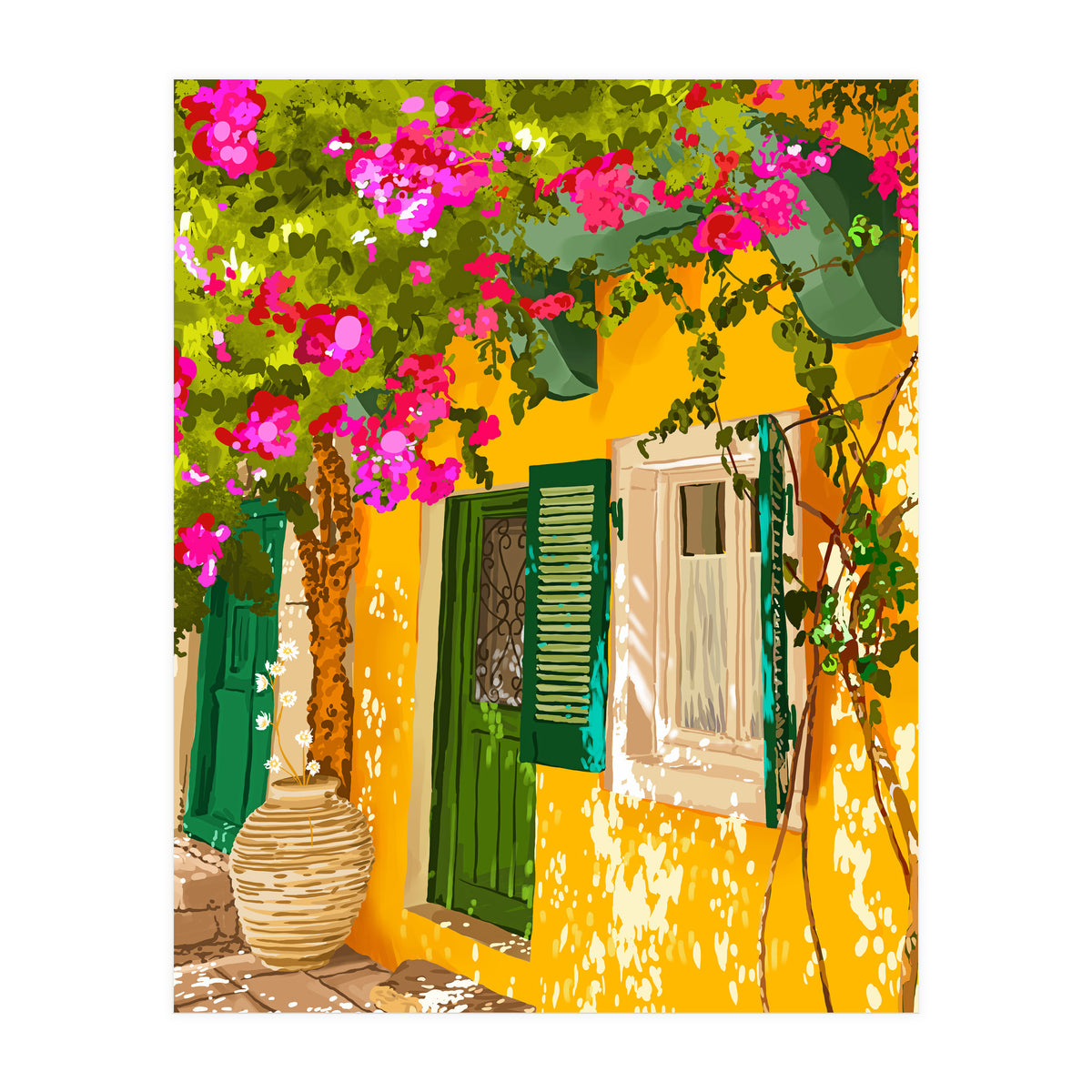 Living in the Sunshine. Always. | Summer Exotic Travel Architecture | Italy Sicily Boho Buildings (Print Only)