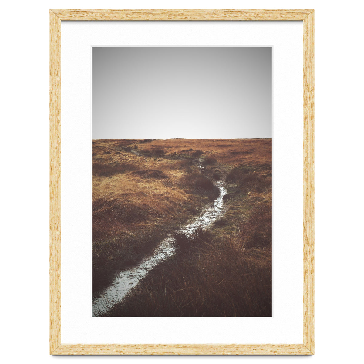 Bleak winter landscape of Saddleworth Moor
