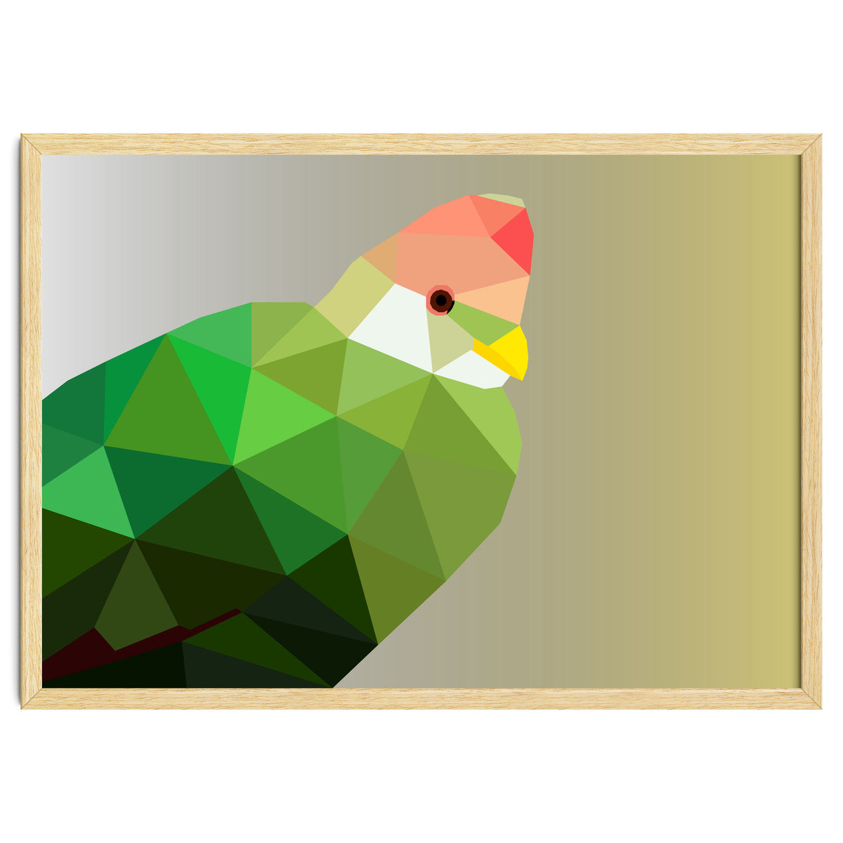 Red Crested Turaco Low Poly Art