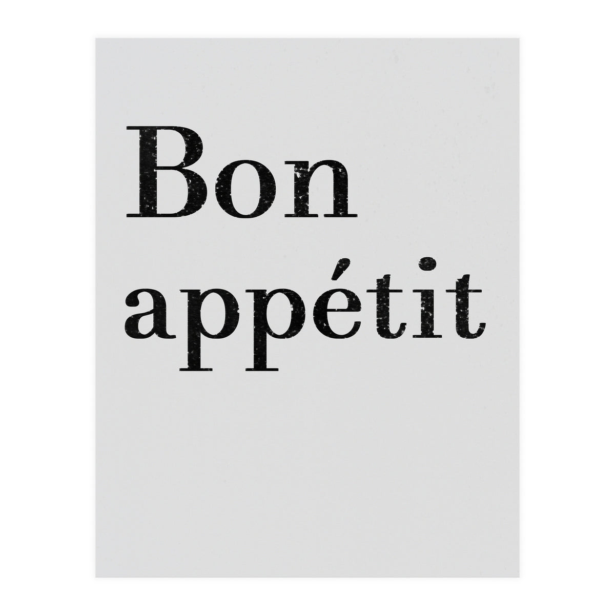 Bon Appétit, Grey (Print Only)