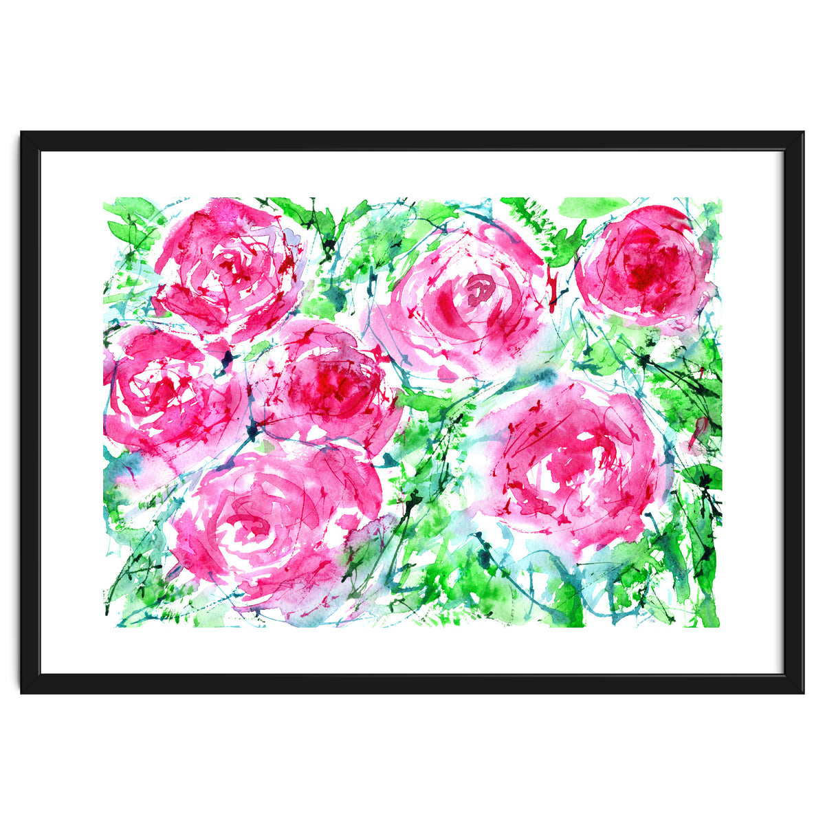 Blooming bouquet || watercolor roses