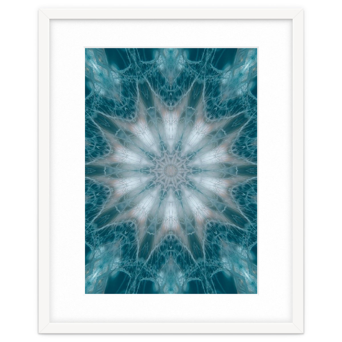 Mandala - Green, White, Rose