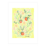 Wild Orange Floral | Yellow (Print Only) thumbnail