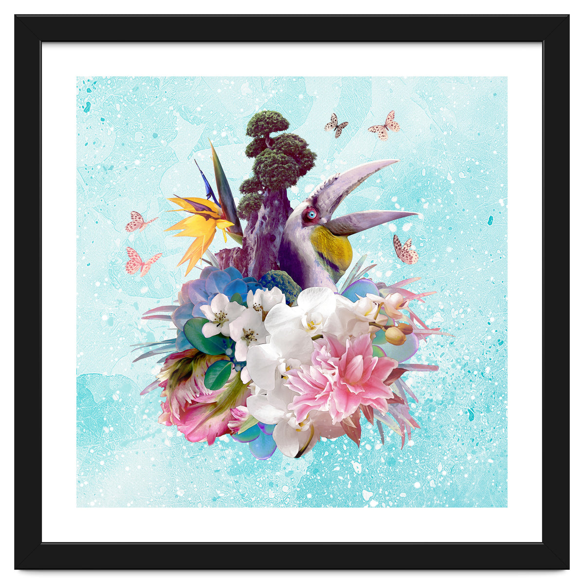 Floral Hornbill Blue