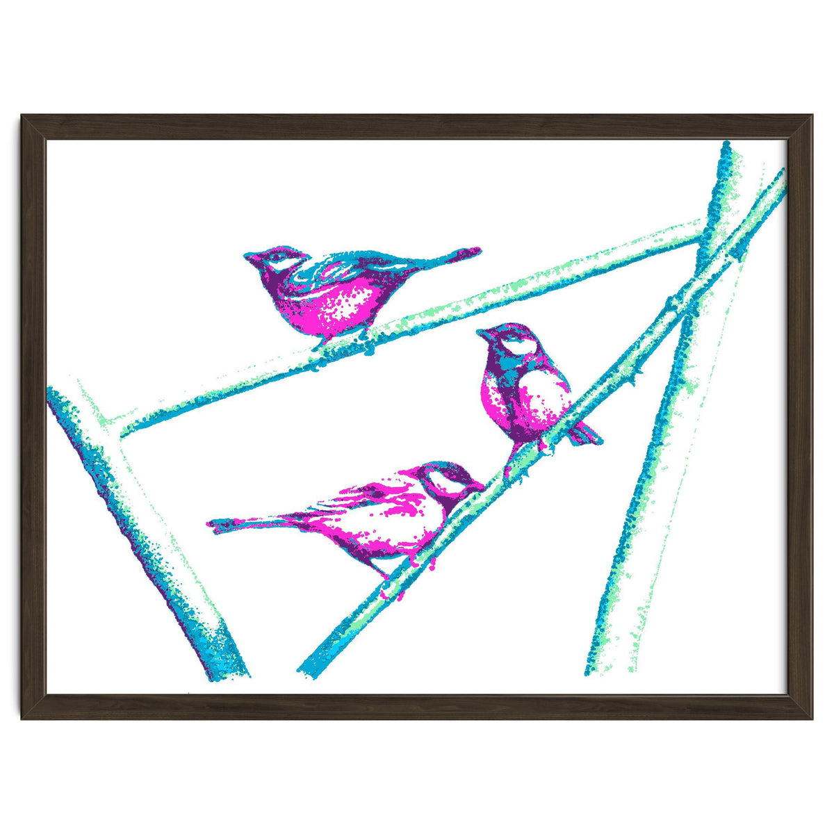 Garden Birds On A Branch