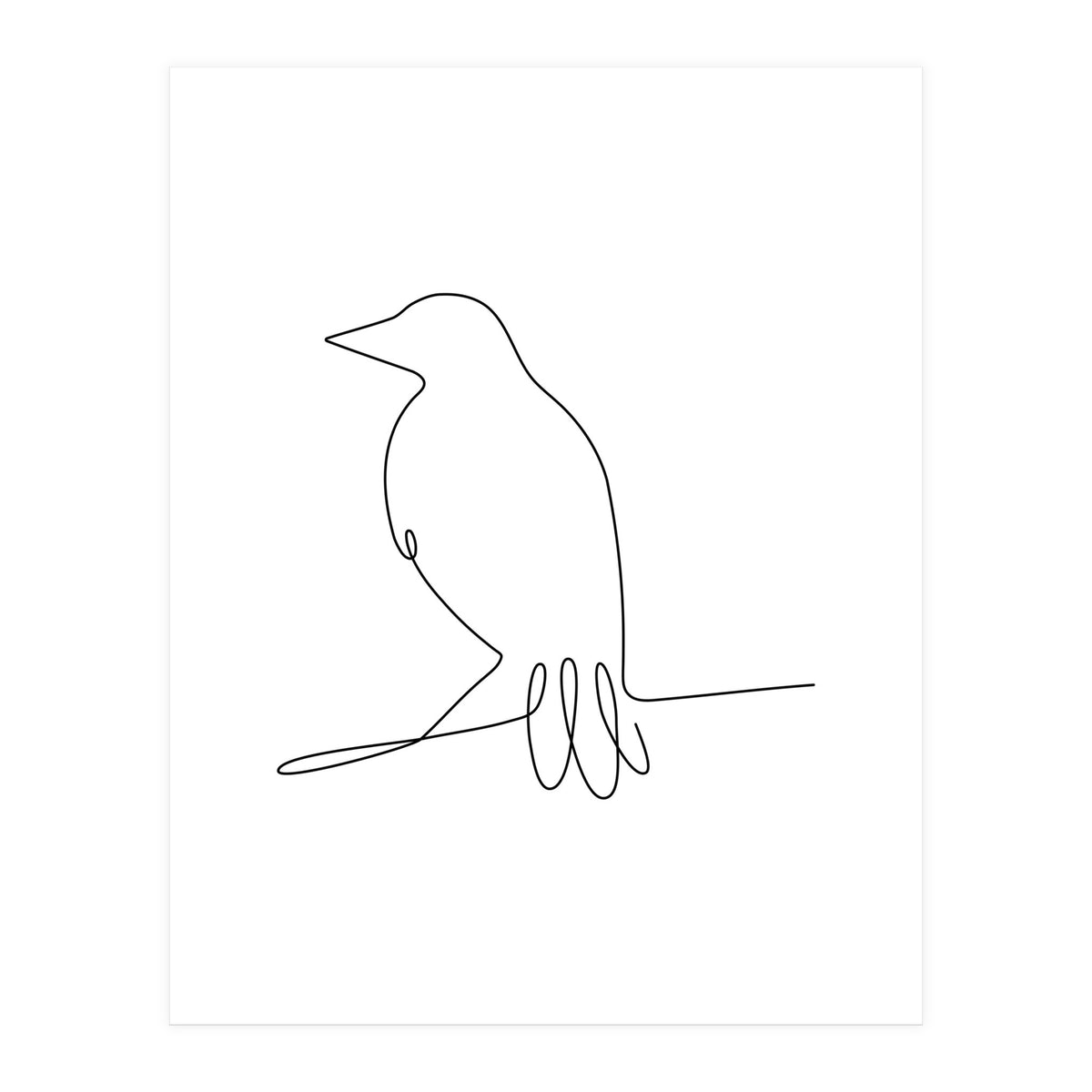 One Line Art Bird II (Print Only)