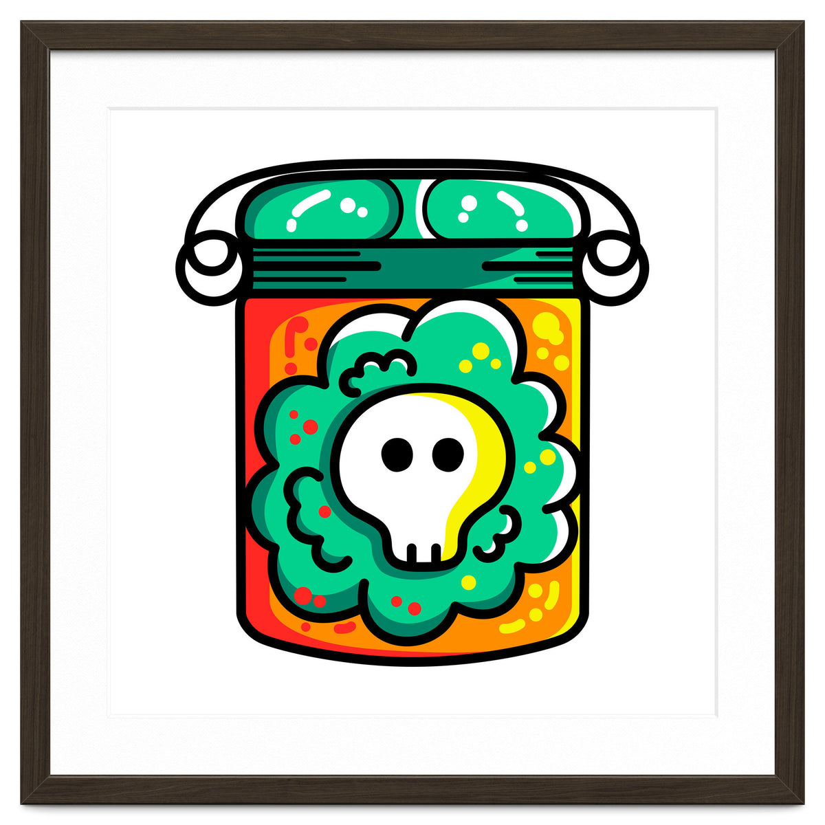 Kawaii Cute Skull In A Jar