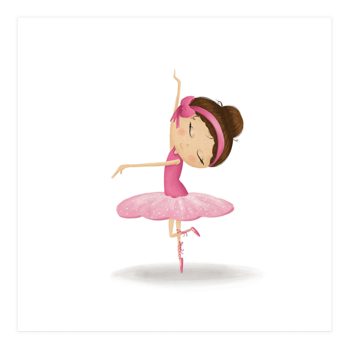 Adorable Twirling Ballerina Nursery Print (Print Only)